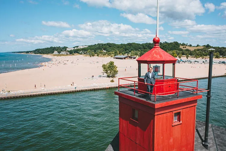Big Red Lighthouse in Holland, Michigan